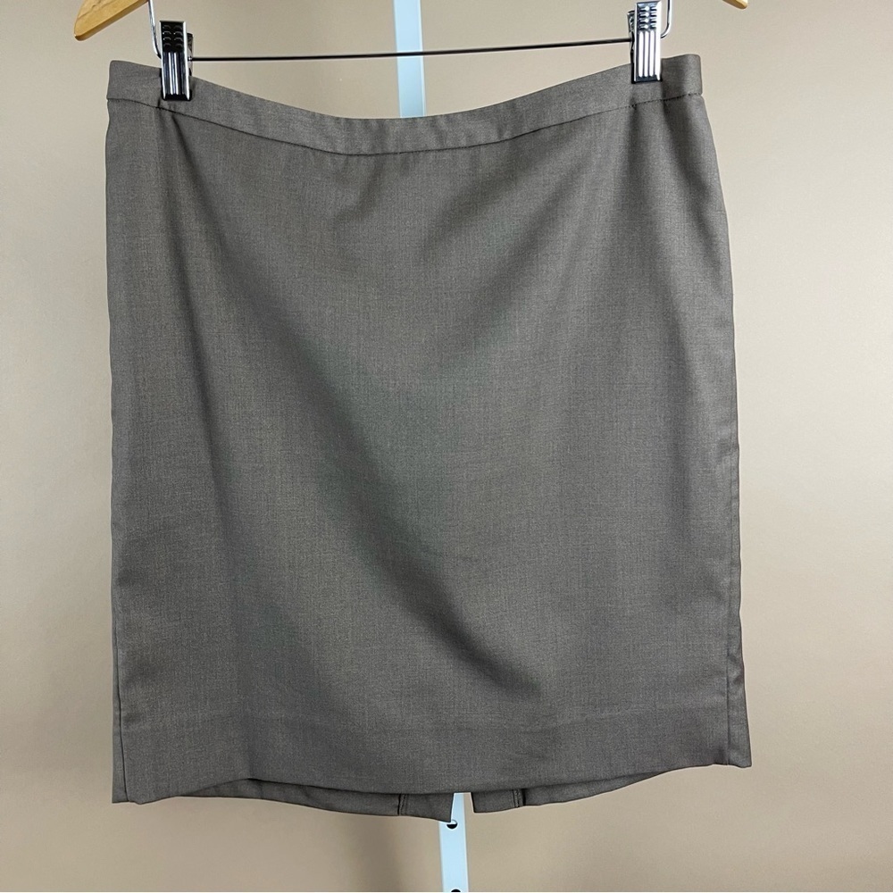 GAP Womens Size 10 Stretch Neutral Brown Minimalist Pencil Skirt Career Office